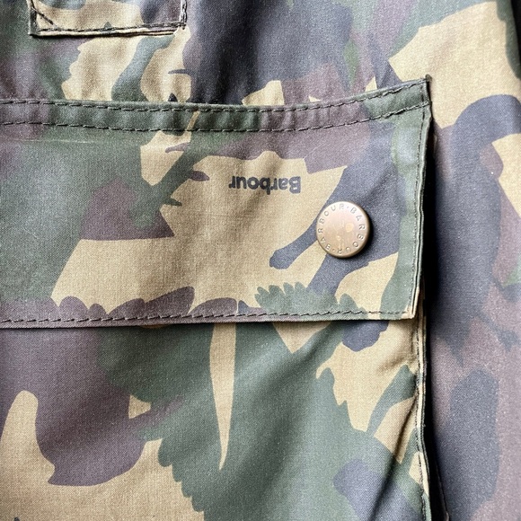 Rare Barbour Waxed Camouflage Bourne Jacket - Picture 6 of 10